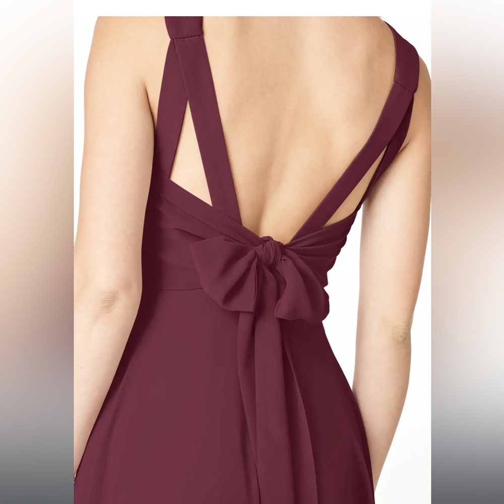 Azazie Julie Bridesmaid Dress in Cabernet - Picture 5 of 7